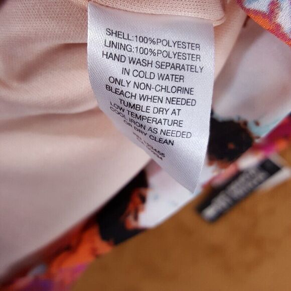 DESIGN LAB Womens Romper Small Pink Floral Sleeveless Tank Shorts Stretch Lined - Picture 7 of 11